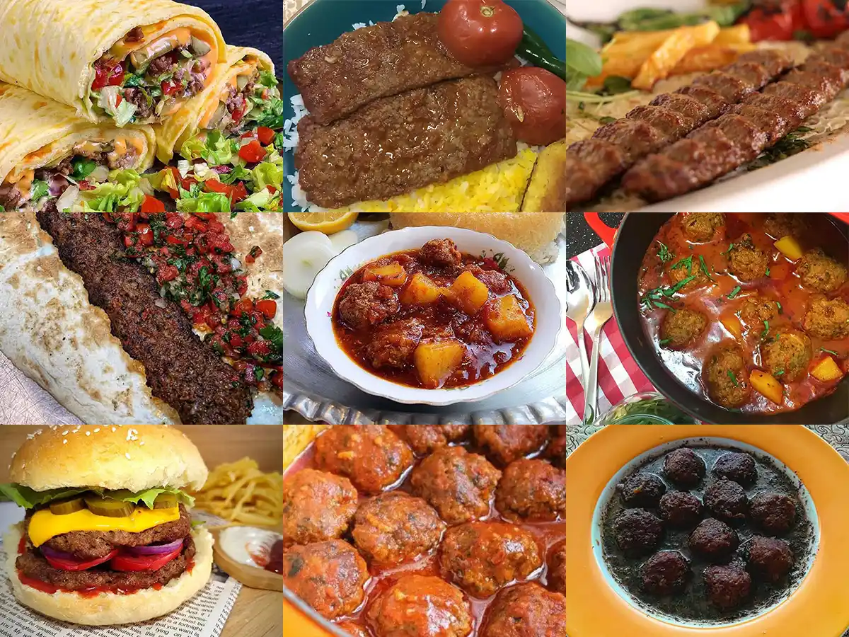 غذا با گوشت چرخ کرده