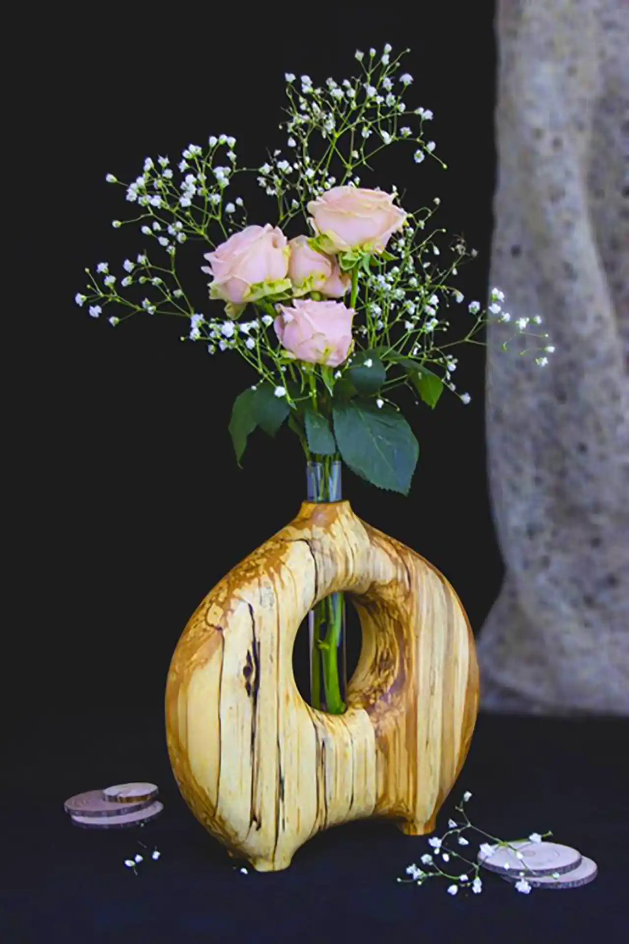 گلدان چوبی دکوری