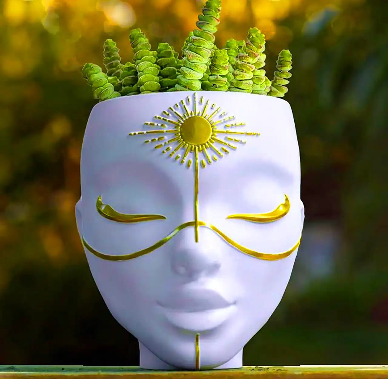 گلدان با طرح سر انسان