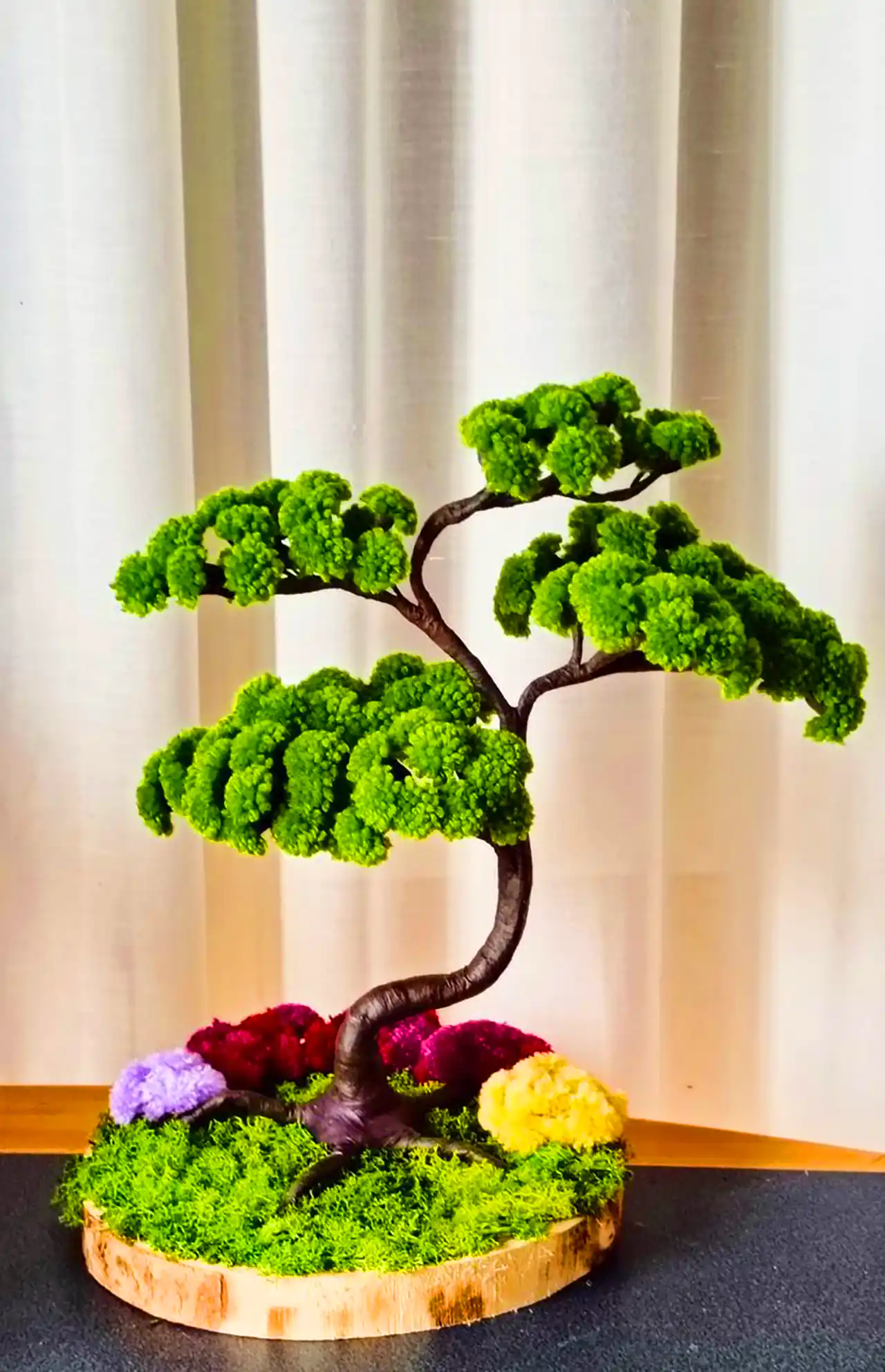 گلدان بنسای بافتنی