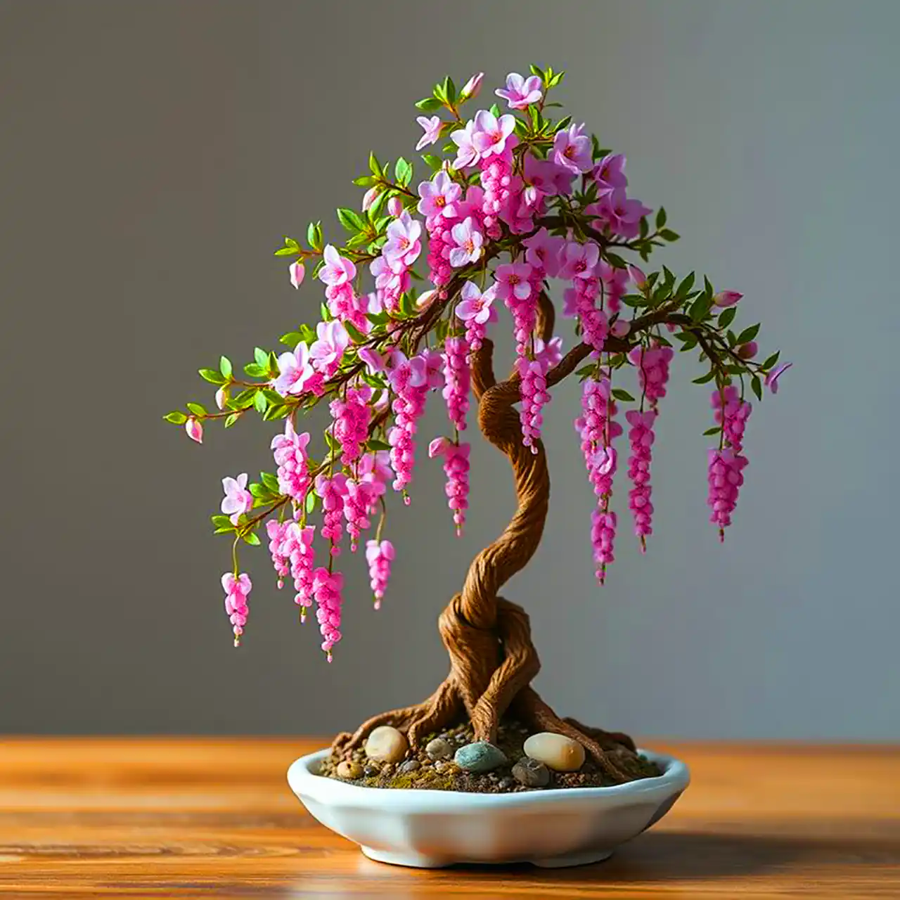 گلدان بنسای بافتنی