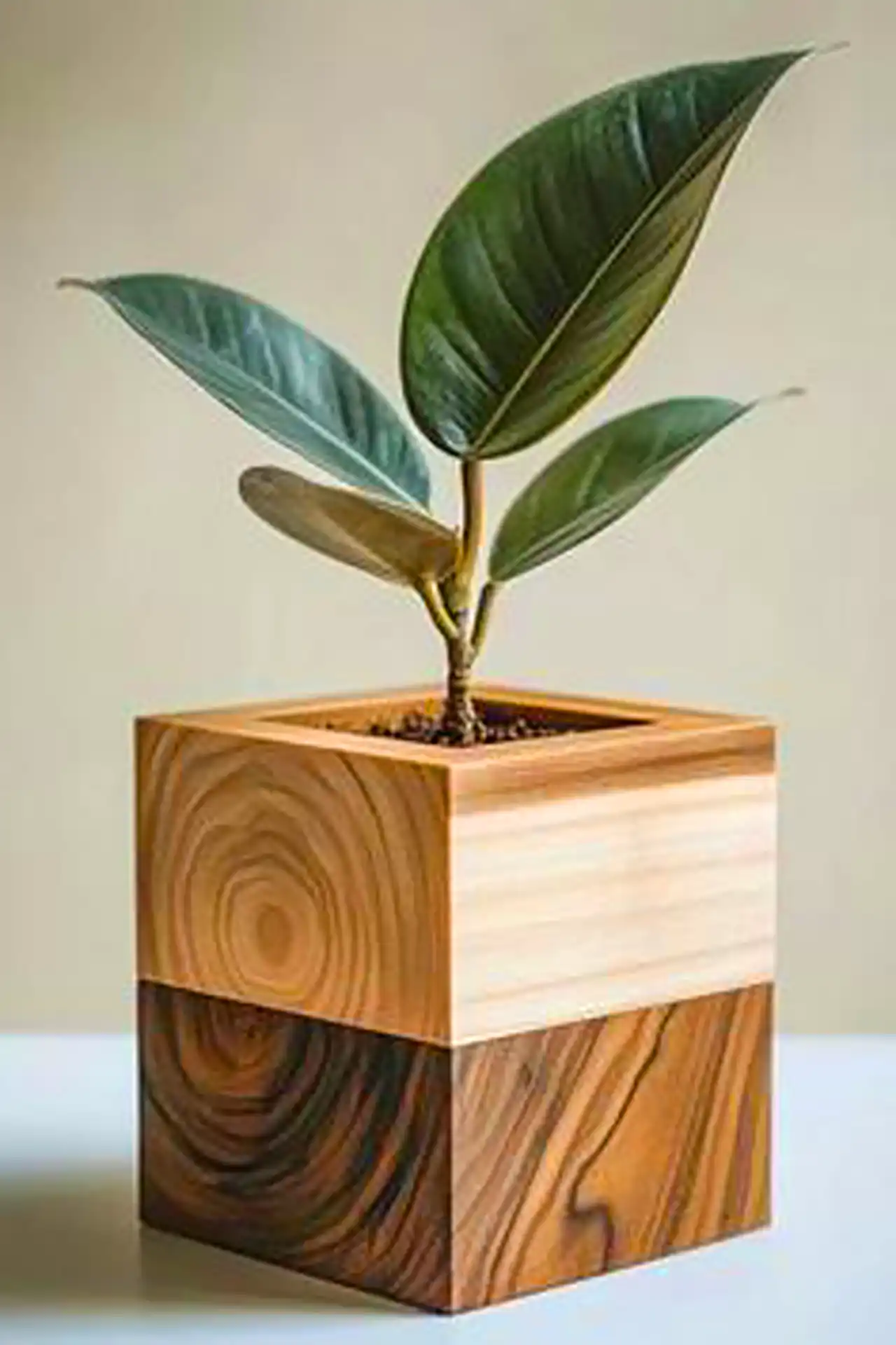 گلدان چوبی لوکس مینیمال