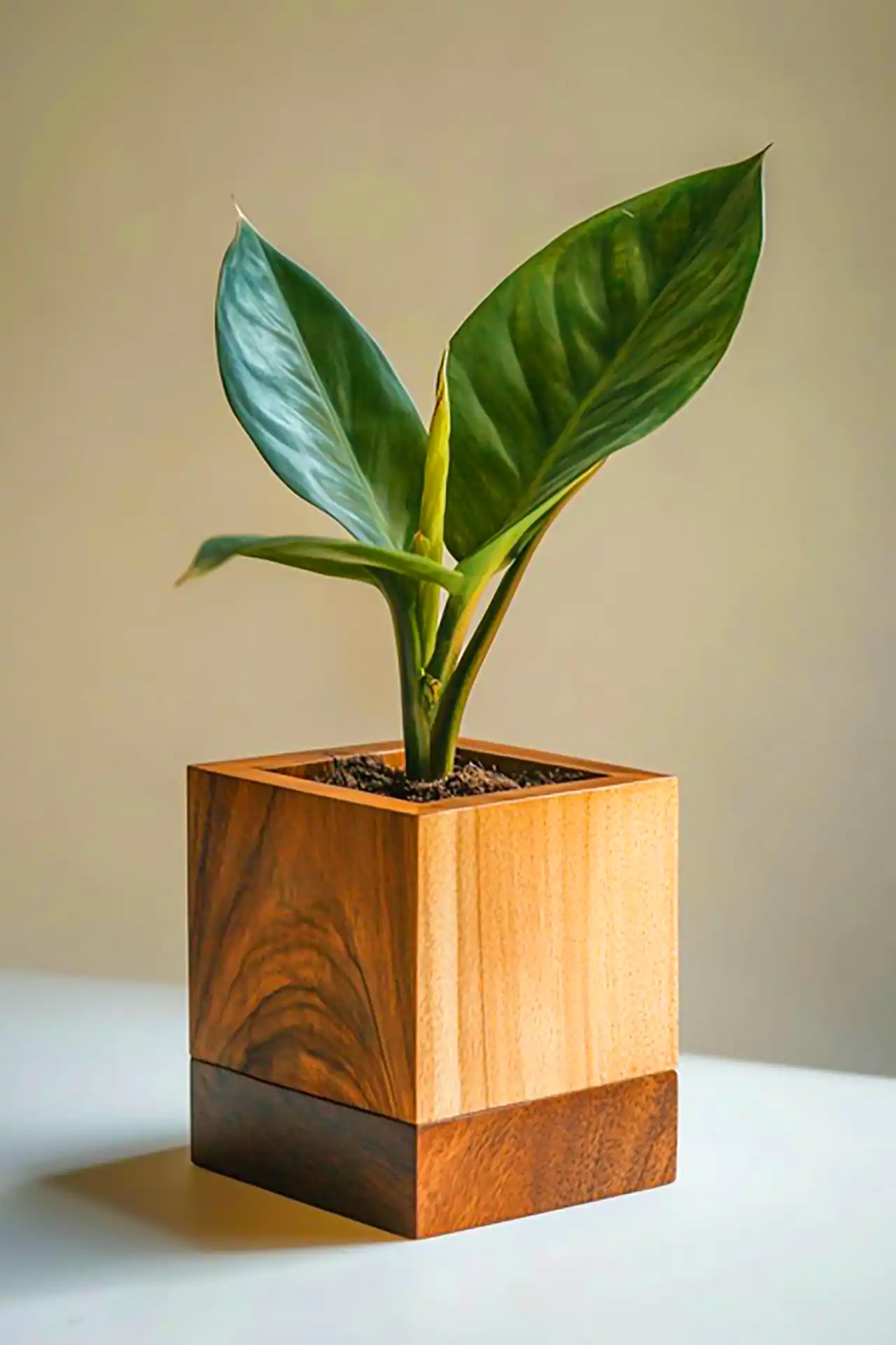گلدان چوبی لوکس مینیمال