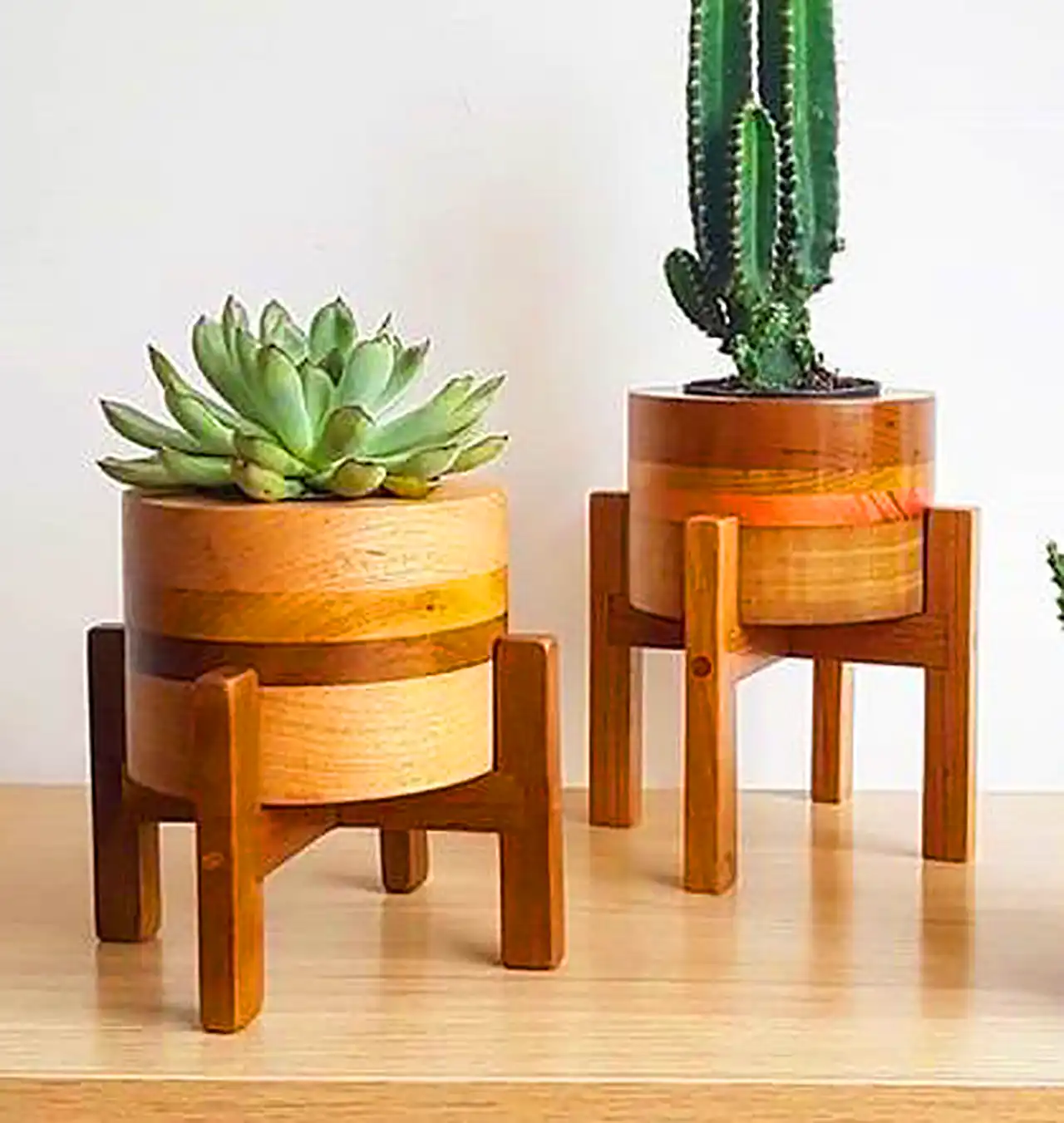 گلدان چوبی لوکس مینیمال