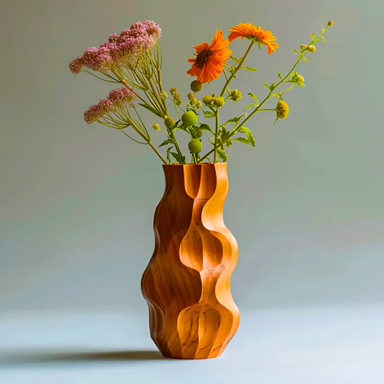 گلدان چوبی لوکس مینیمال