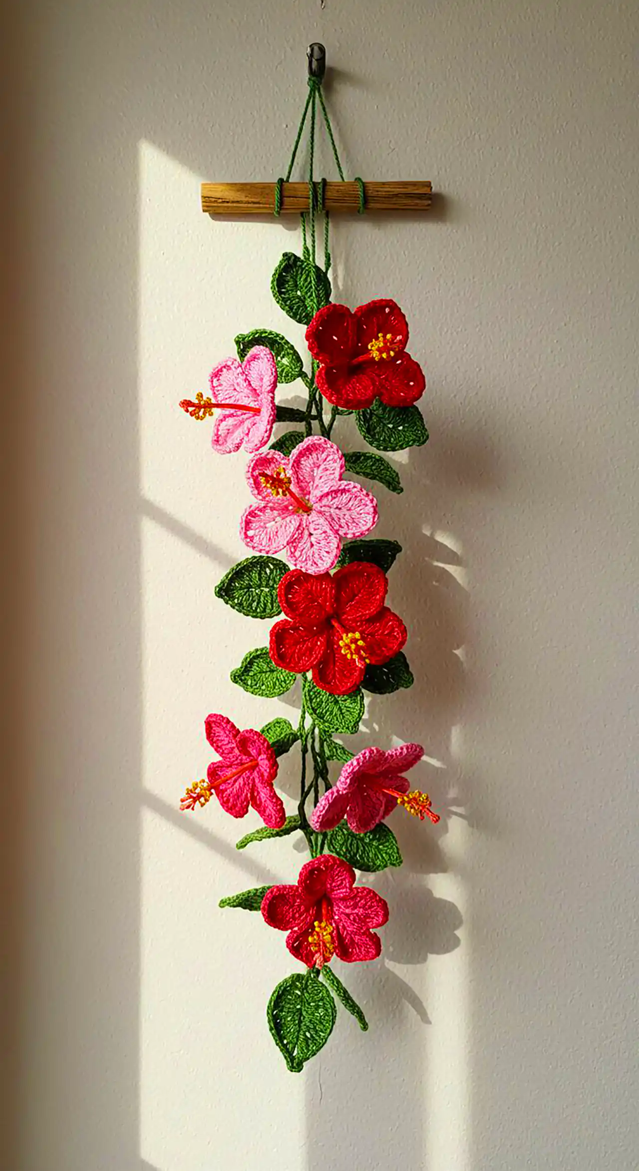 گلهای دکوری شیک بافتنی