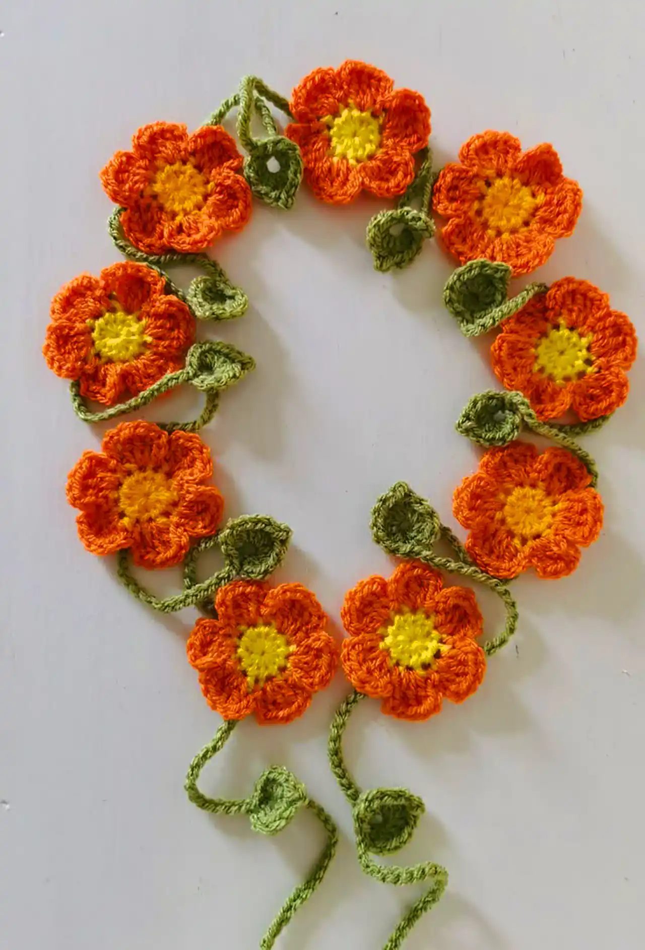 گلهای دکوری شیک بافتنی