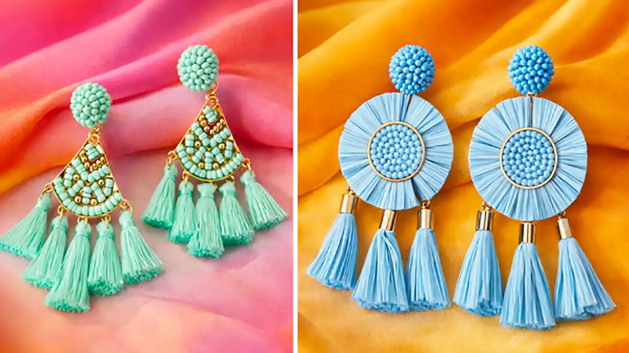 گوشواره منگوله ای آویز مدرن 