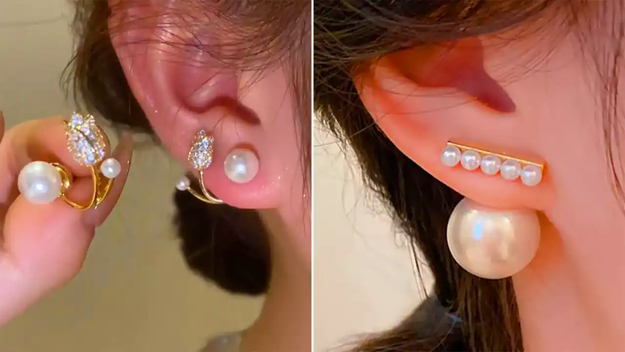 گوشواره مرواریدی فانتزی