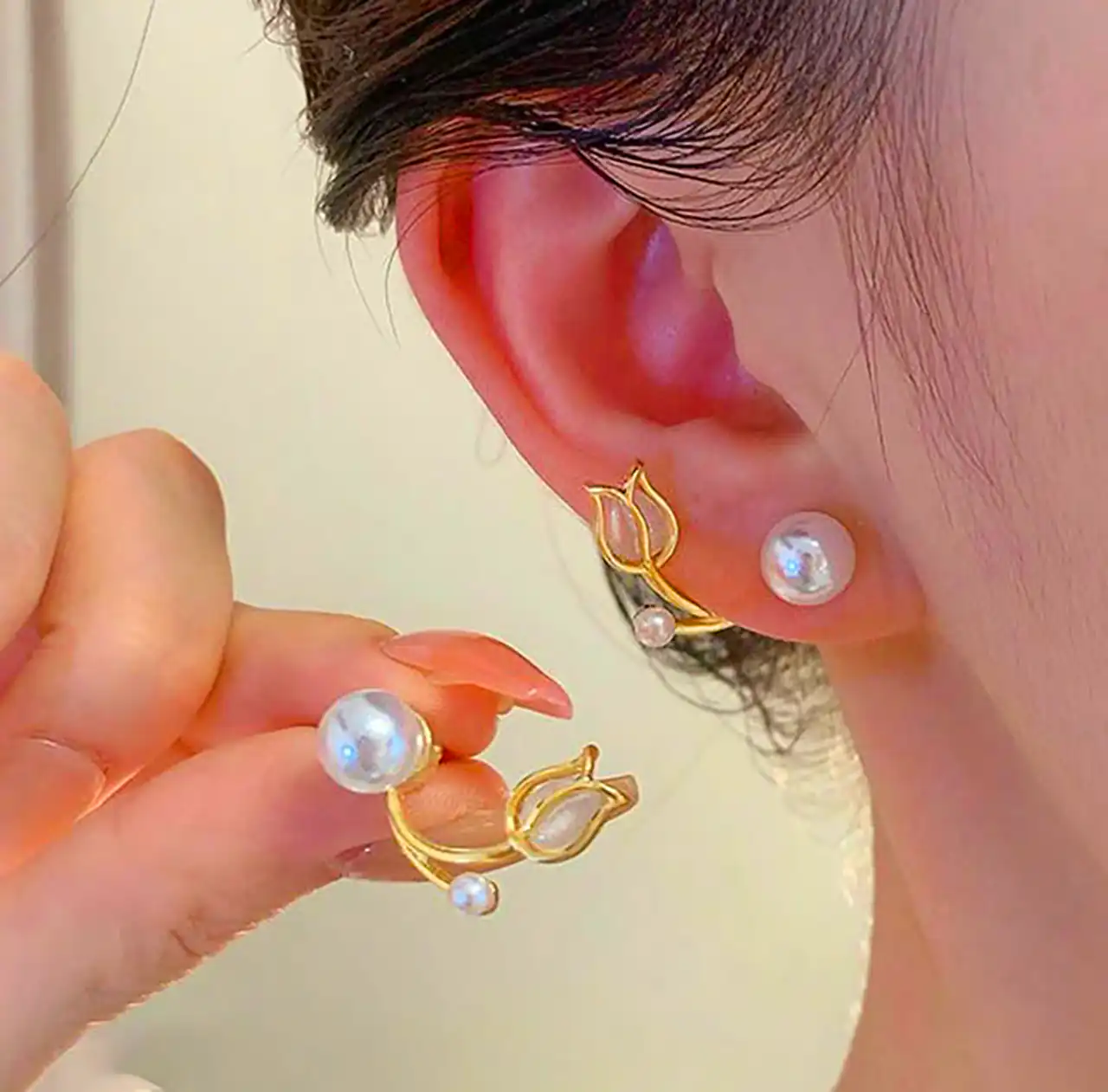 گوشواره مرواریدی فانتزی