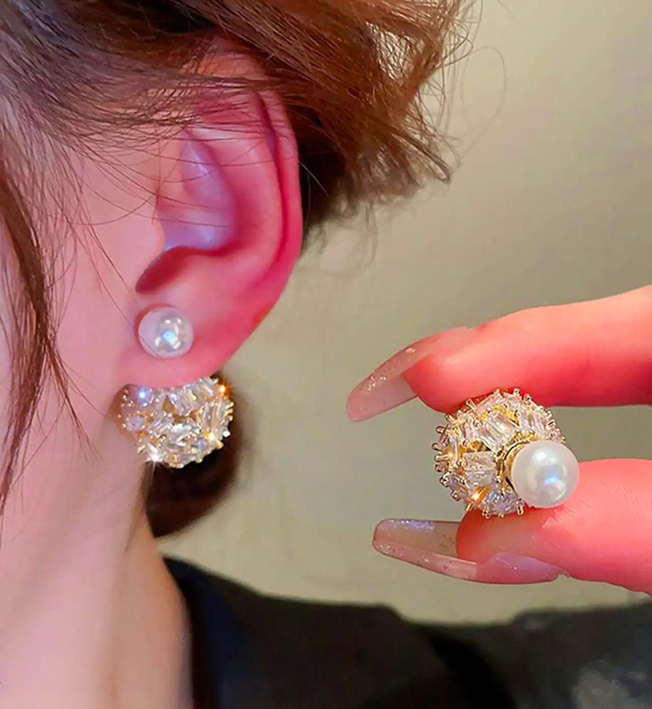 گوشواره مرواریدی فانتزی