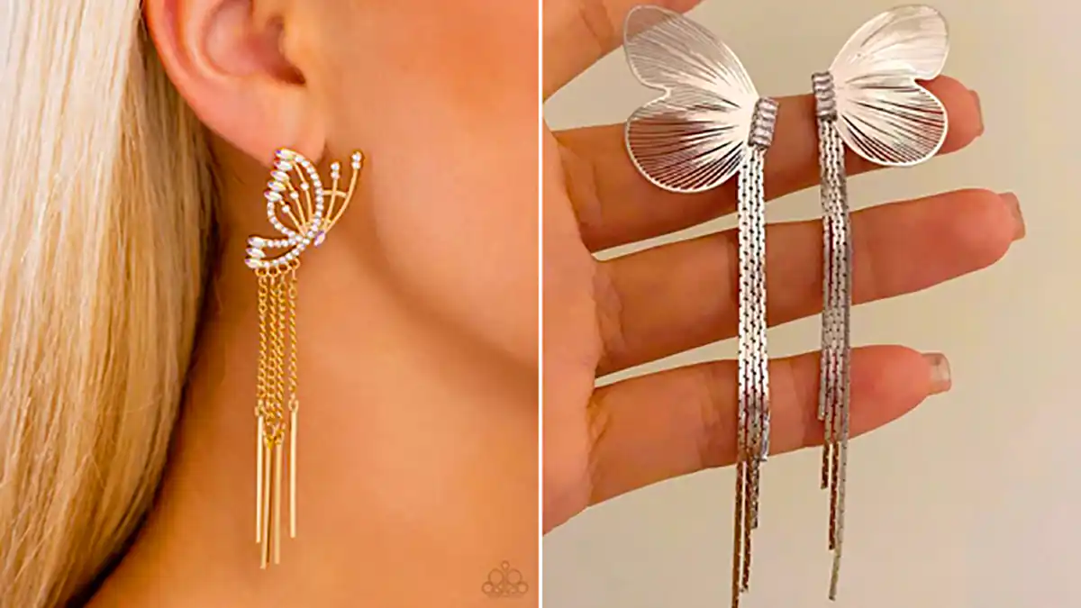 گوشواره آبشاری پروانه ای