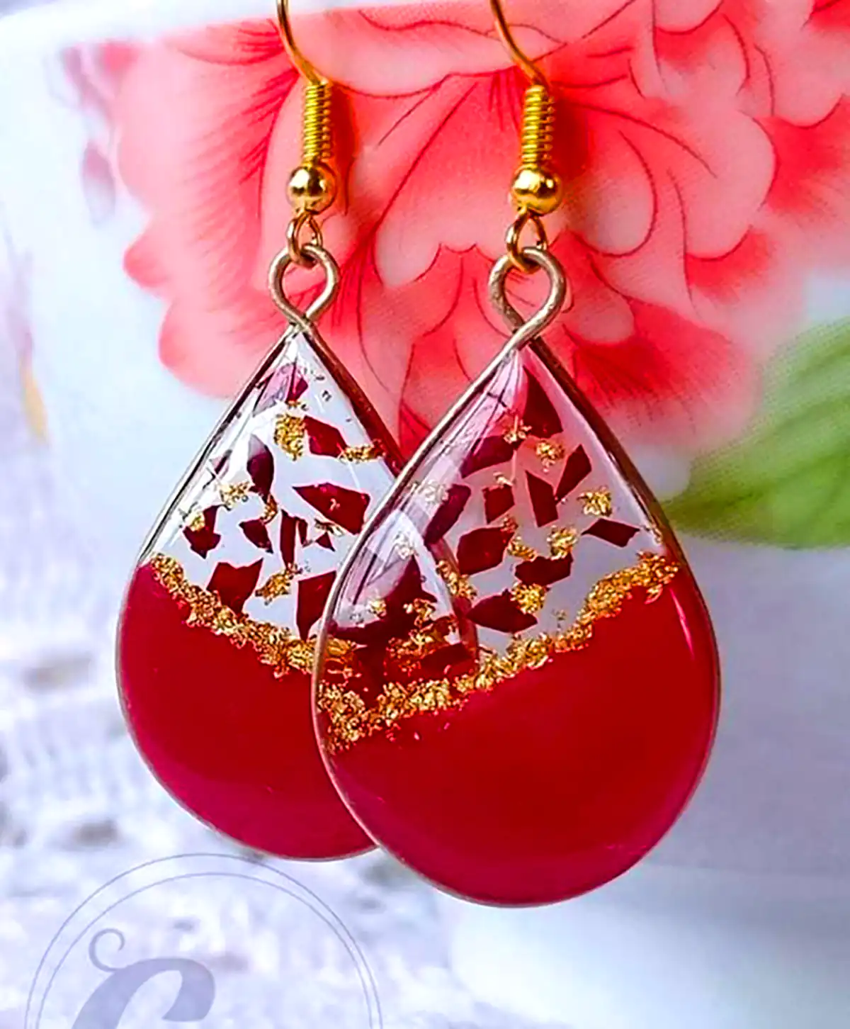 گوشواره دخترانه رزینی