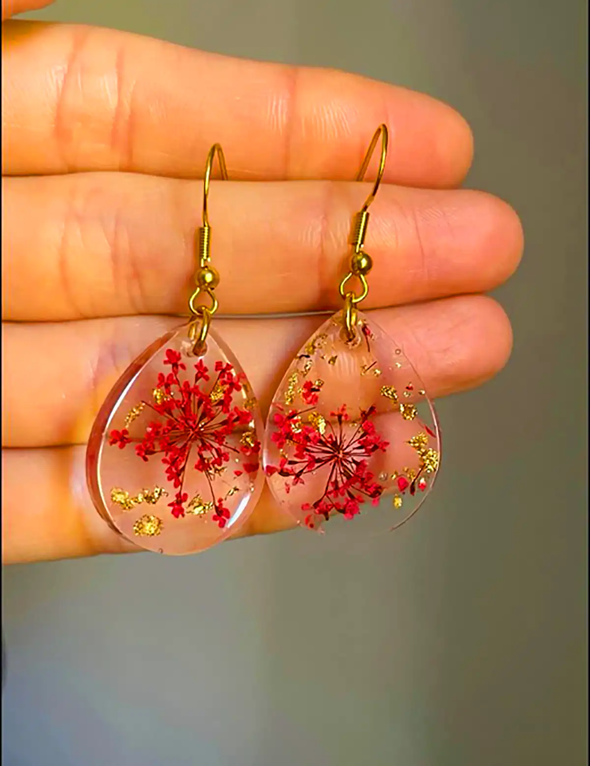 گوشواره دخترانه رزینی