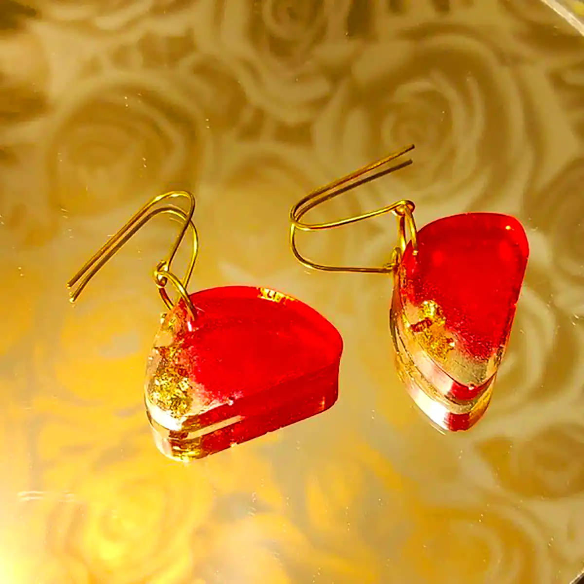 گوشواره دخترانه رزینی