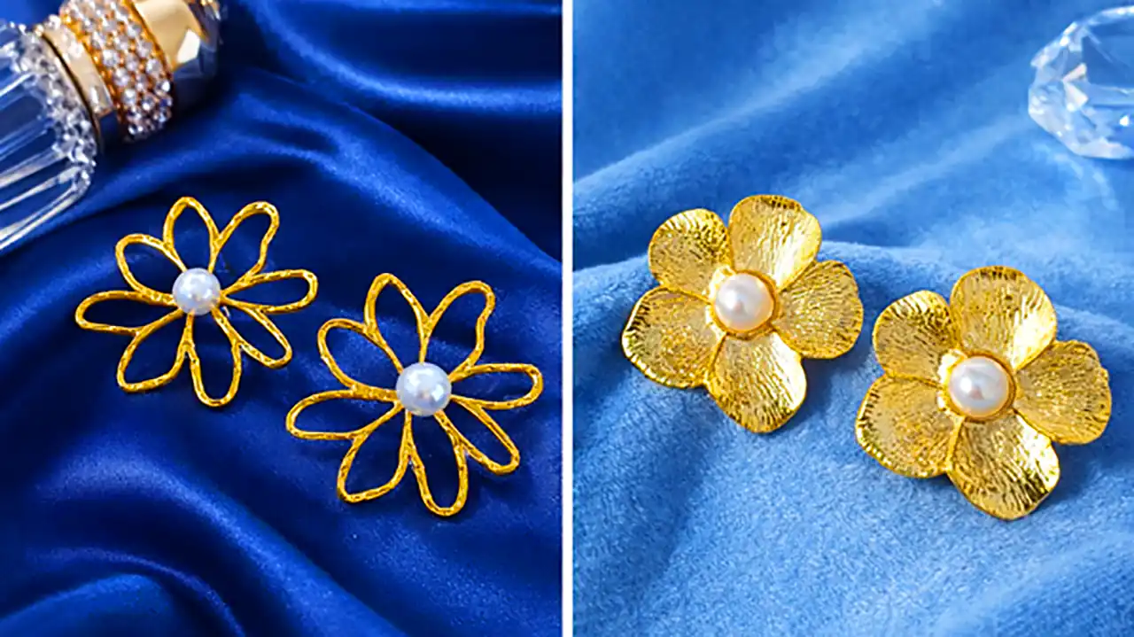 گوشواره حجمی گلبرگ 