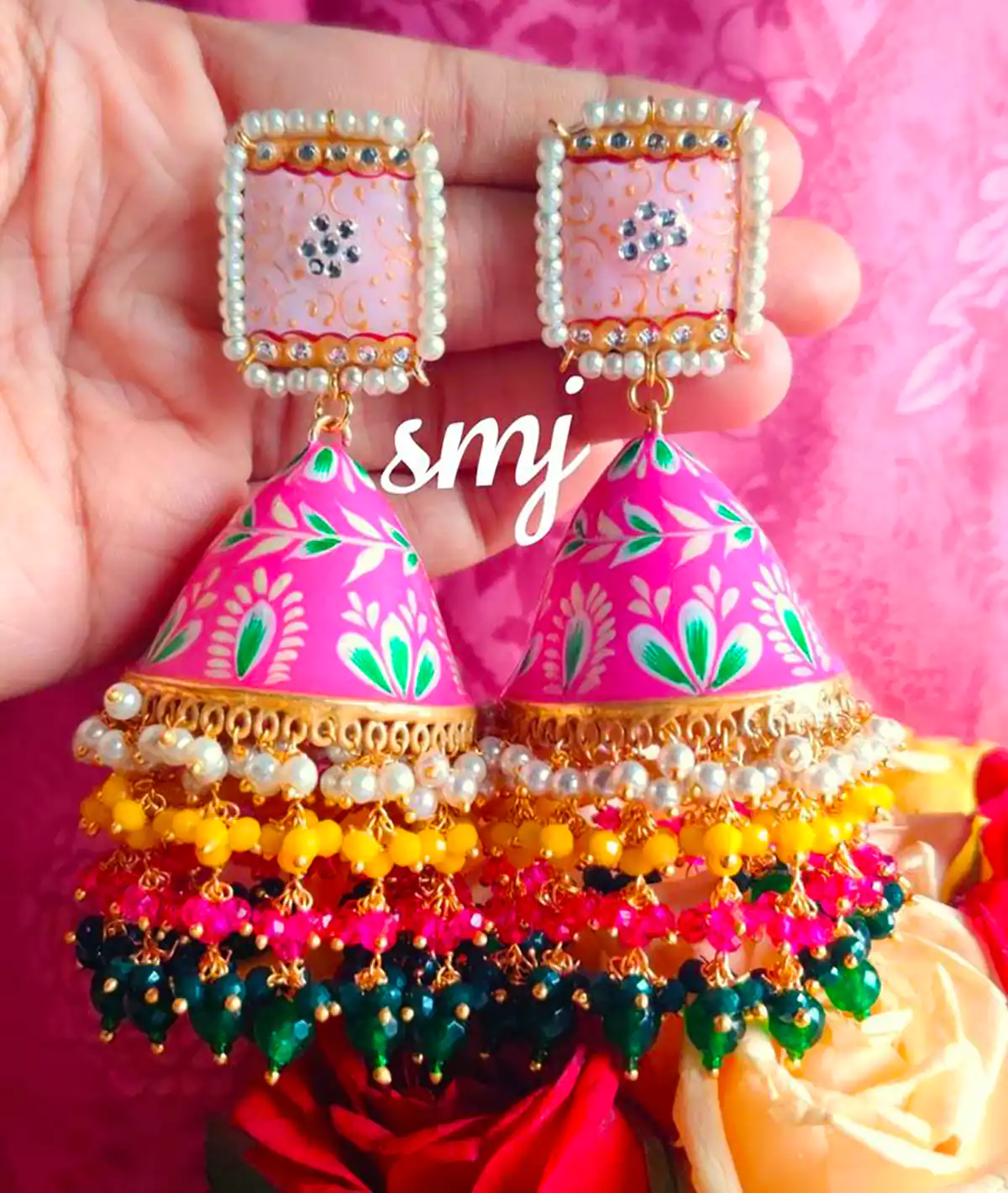 گوشواره هندی خوش رنگ