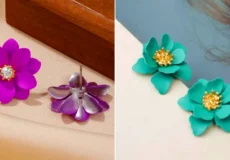 گوشواره رنگی رنگی گلبرگی