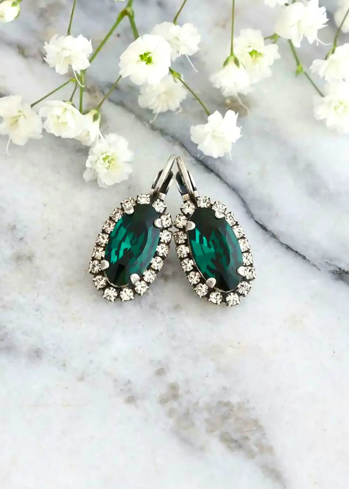 گوشواره سبز زمردی