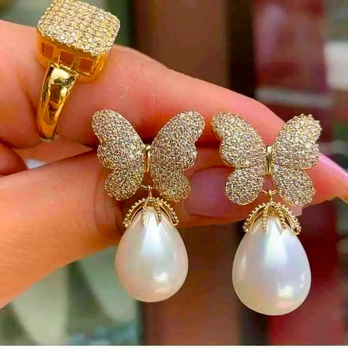 گوشواره تینیجری مرواریدی