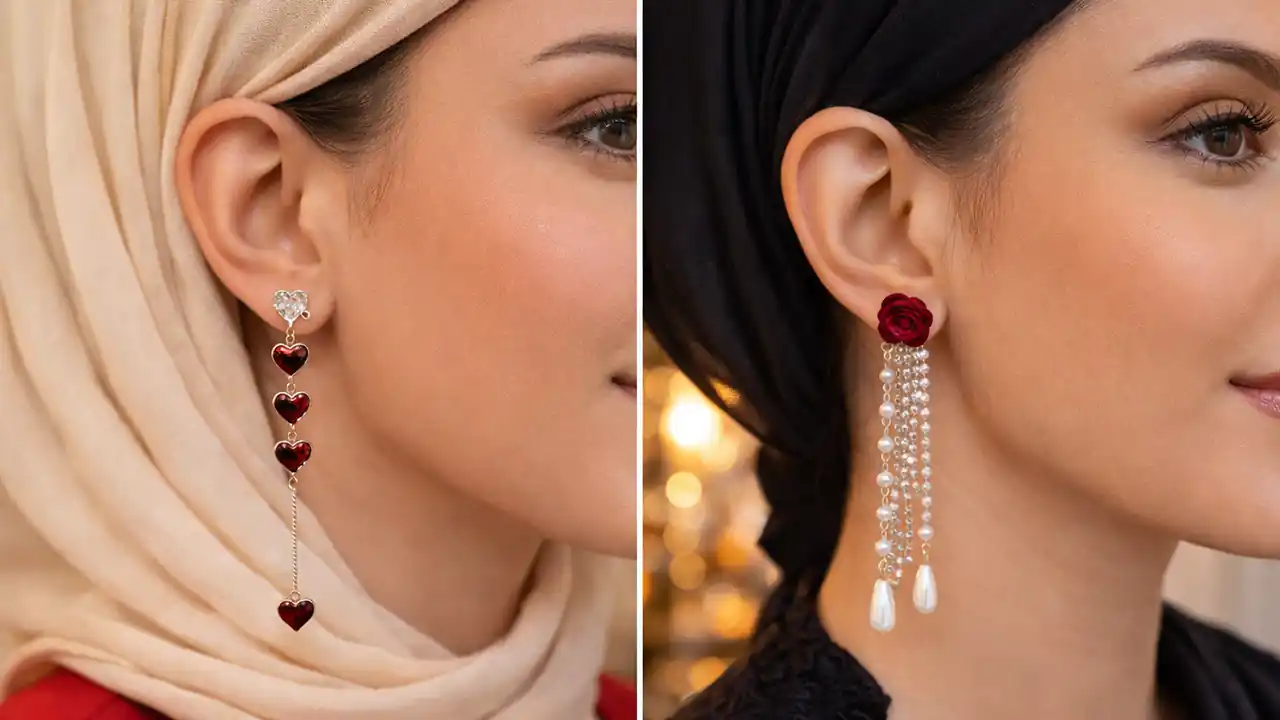 گوشواره آویزی لاکچری