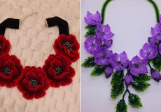 گردنبند منجوق دوزی رومانتویی