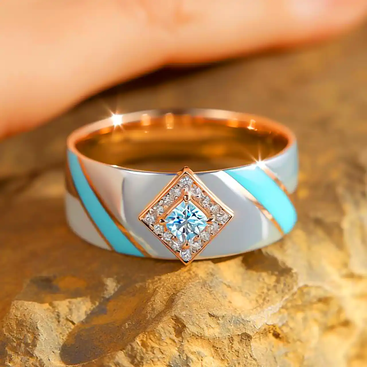 حلقه ست رنگی برای زوج ها