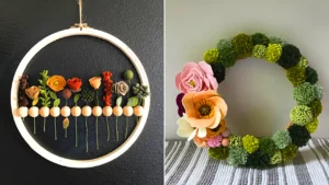 حلقه گل دکوری شیک