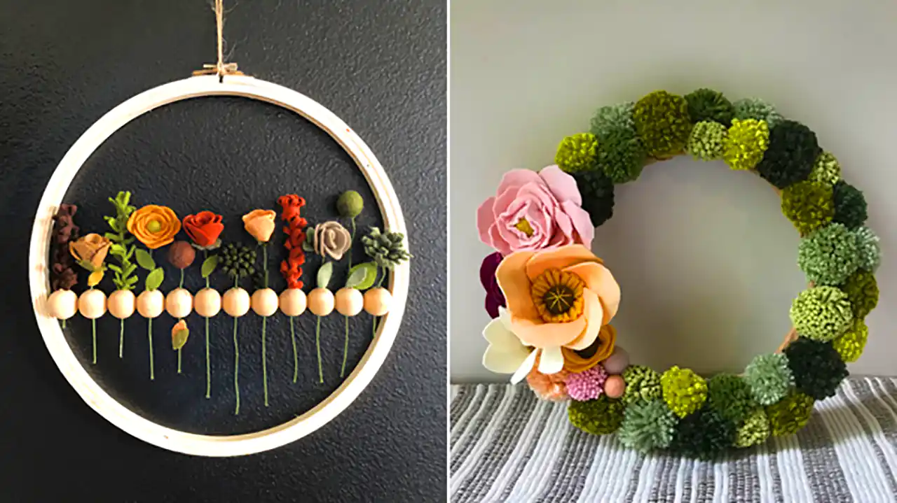 حلقه گل دکوری شیک