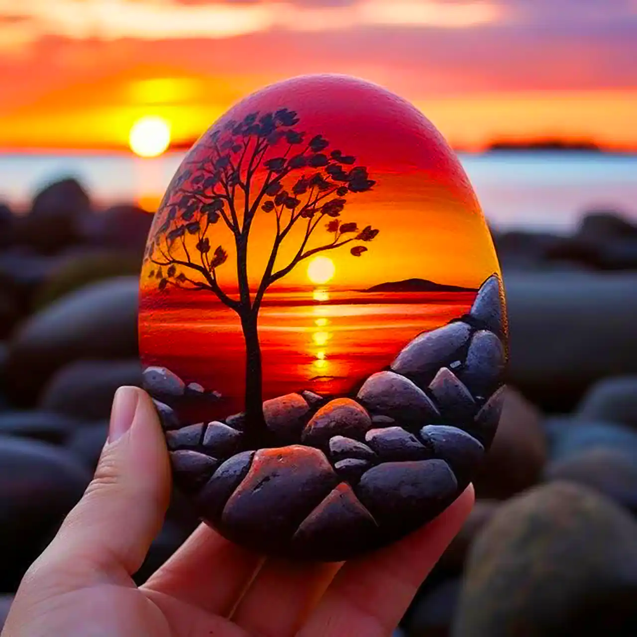 هنر نقاشی روی سنگ 