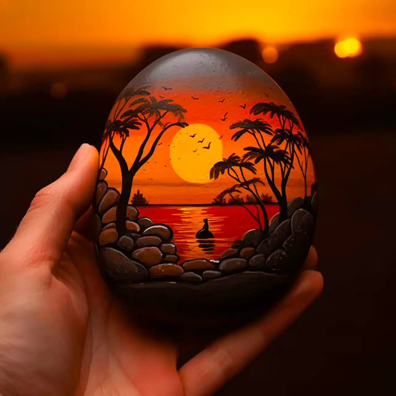 هنر نقاشی روی سنگ 