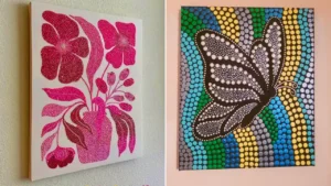 هنر نقطه گذاری روی بوم