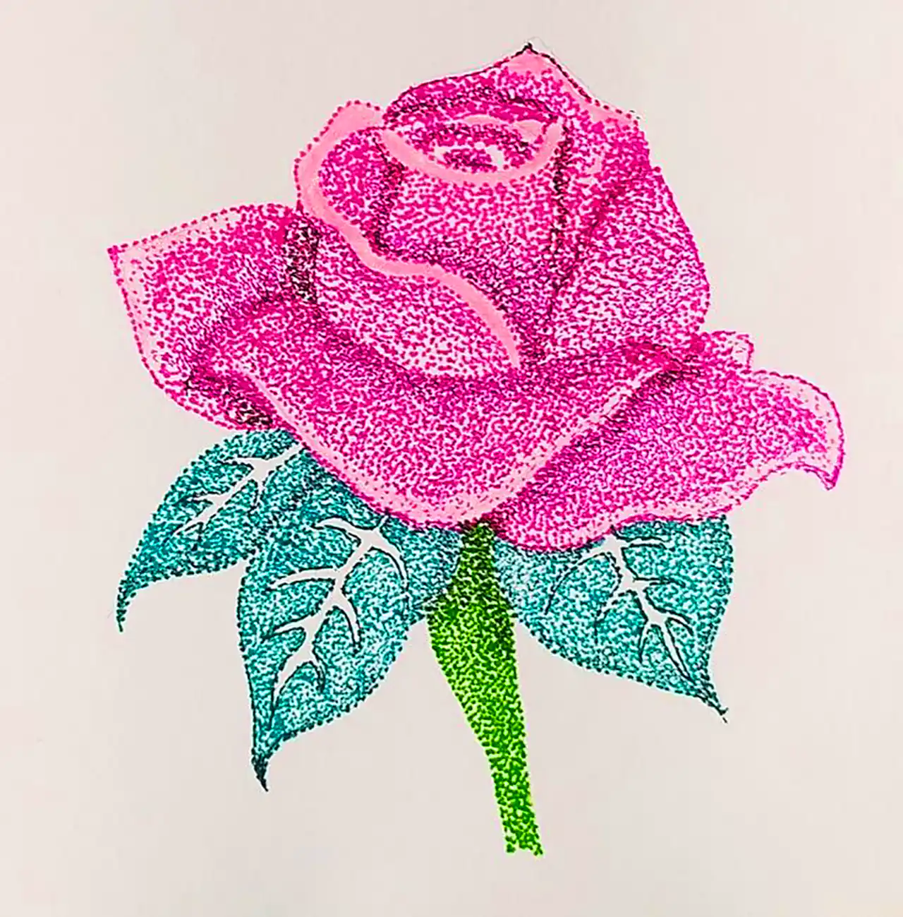 هنر نقطه گذاری روی بوم