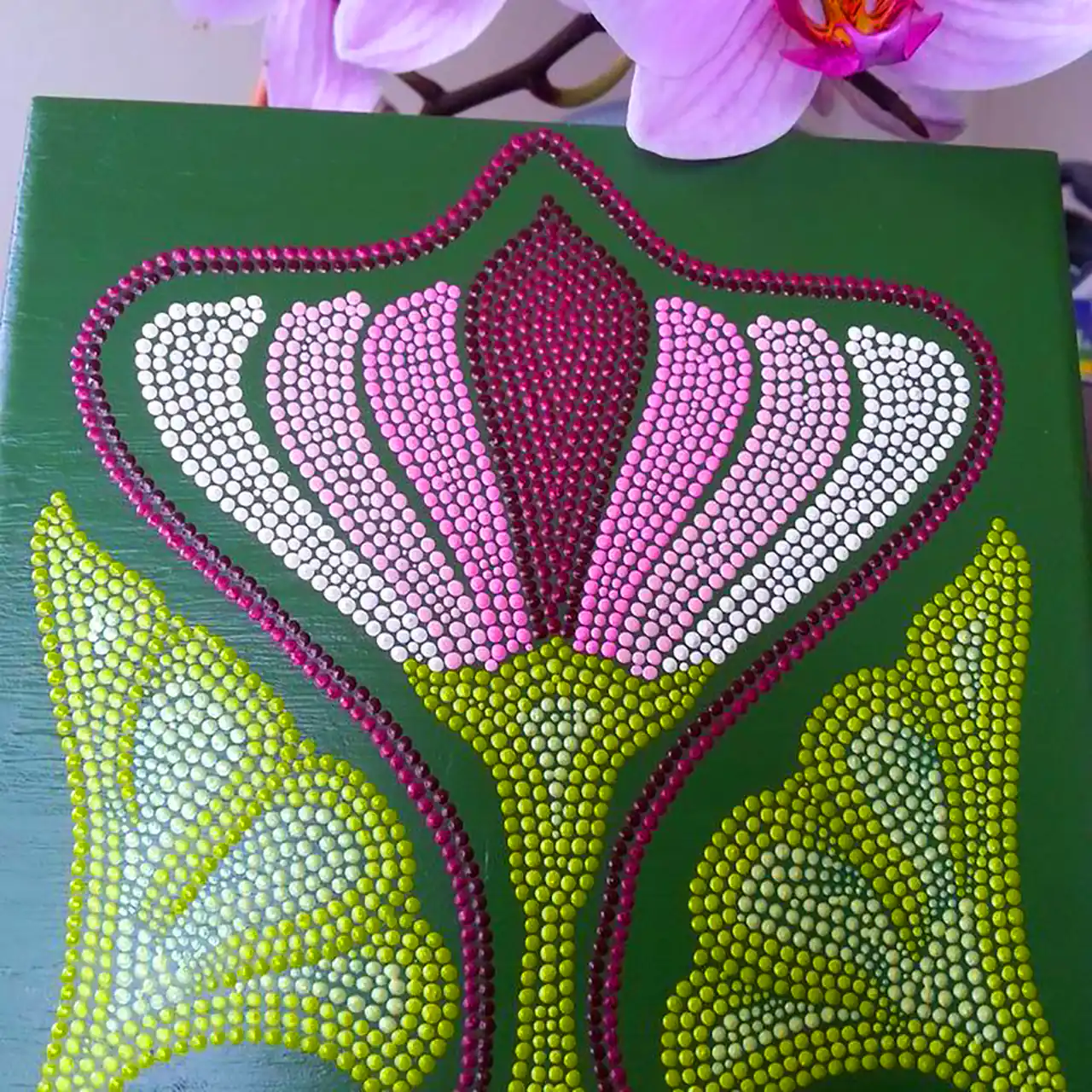 هنر نقطه گذاری روی بوم