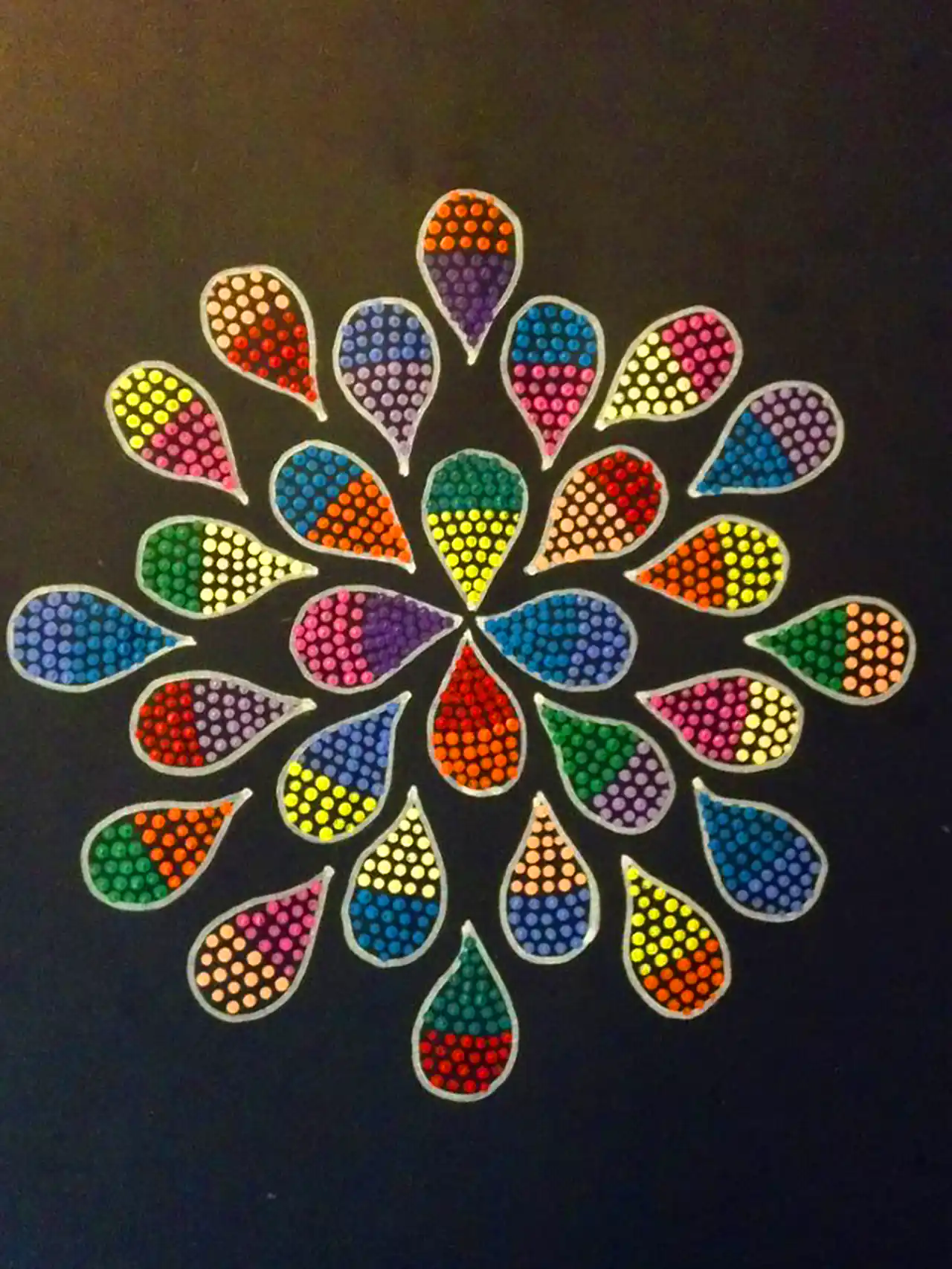 هنر نقطه گذاری روی بوم