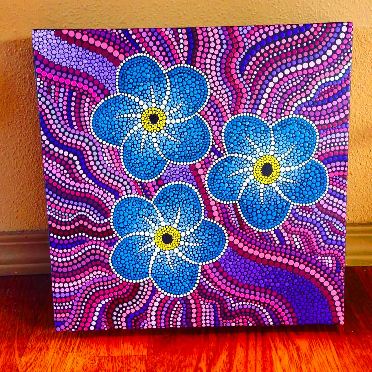 هنر نقطه گذاری روی بوم