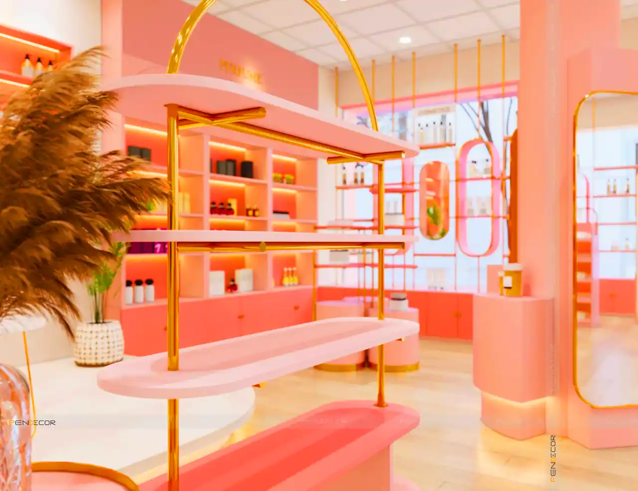 ایده دیزاین فضای سالن زیبایی