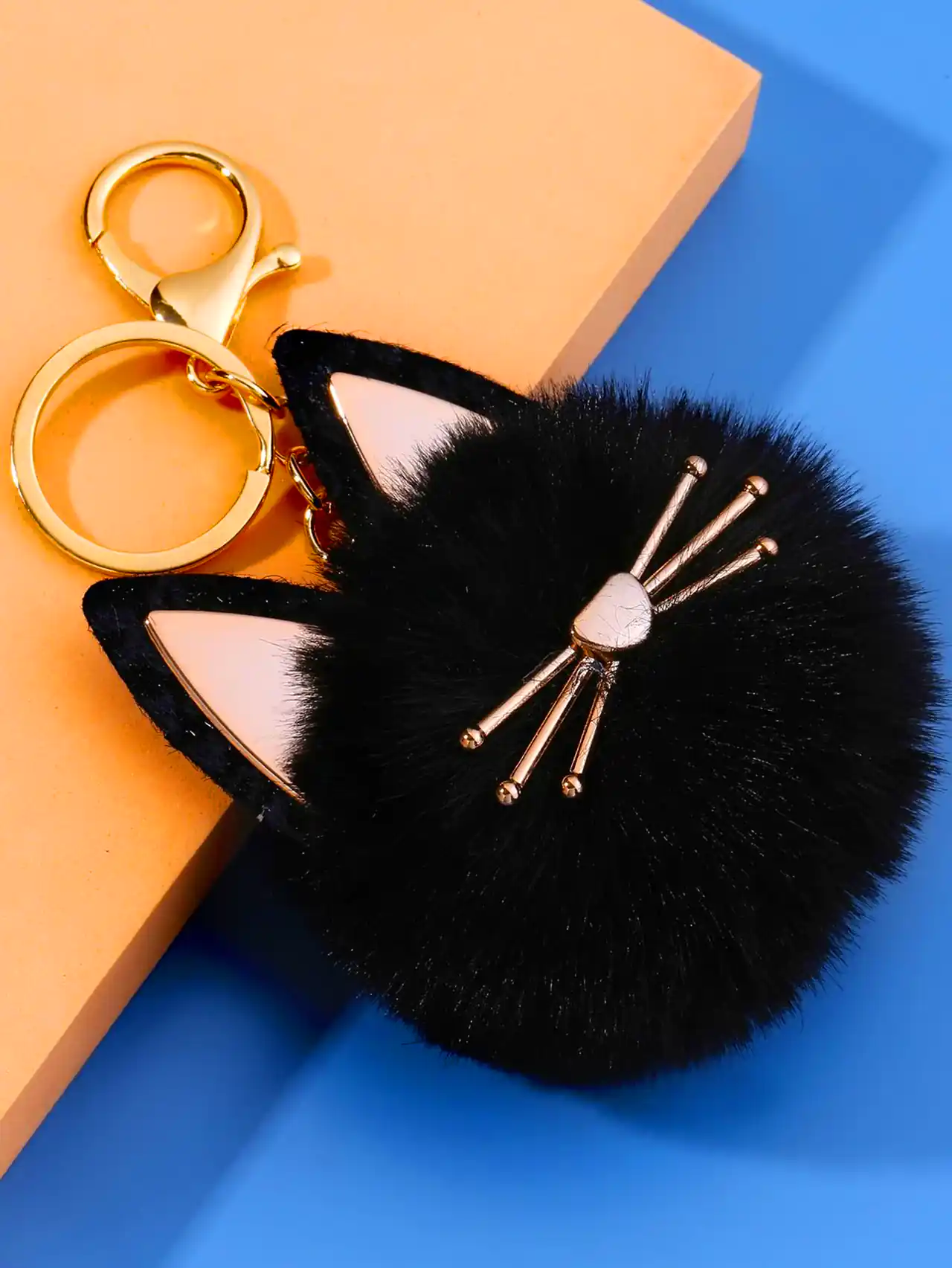 جاکلیدی پشمی فانتزی گربه ای