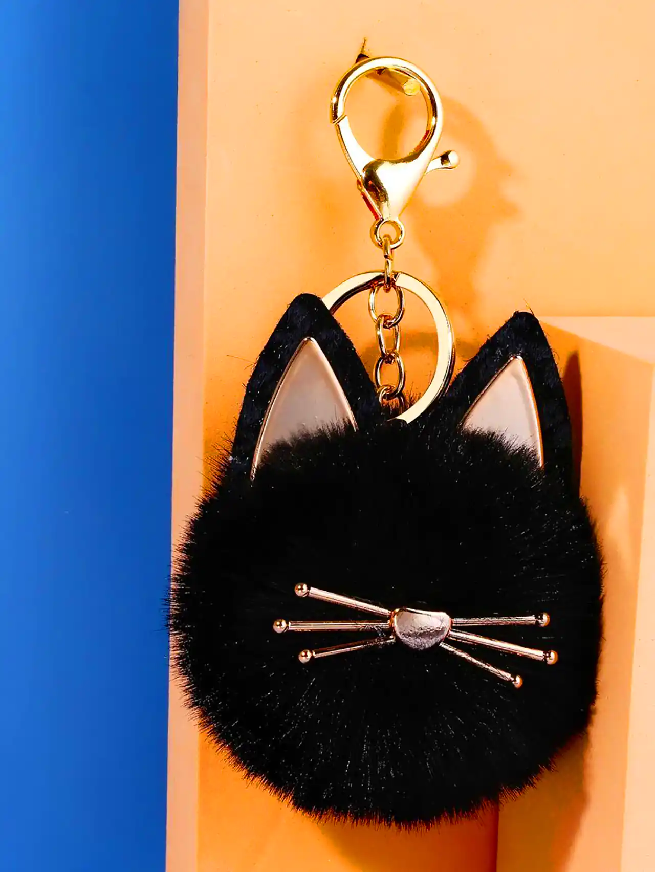 جاکلیدی پشمی فانتزی گربه ای