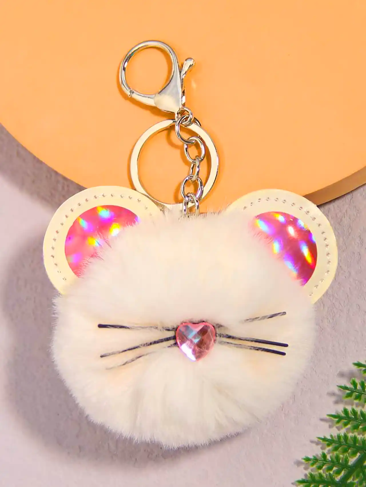 جاکلیدی پشمی فانتزی گربه ای