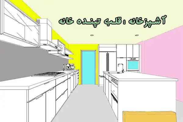 جانمایی لوازم آشپزخانه + جانمایی لوازم آشپزخانه بعنوان قلب تپنده خانه