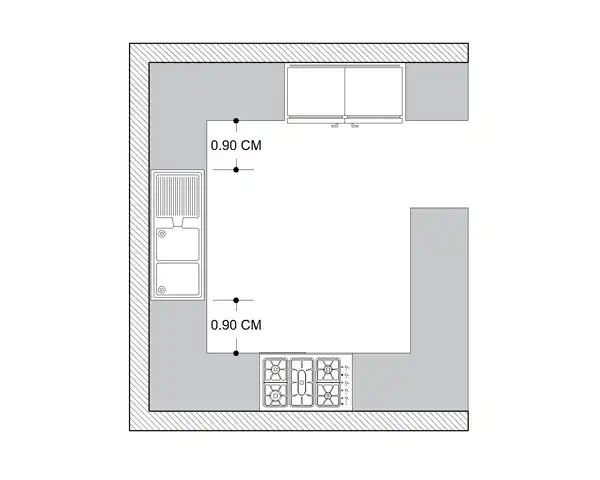 جانمایی لوازم آشپزخانه + جانمایی لوازم آشپزخانه بعنوان قلب تپنده خانه