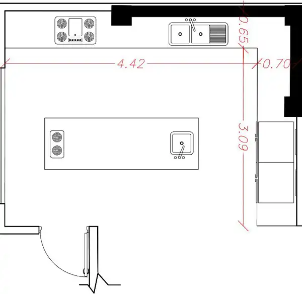 جانمایی لوازم آشپزخانه + جانمایی لوازم آشپزخانه بعنوان قلب تپنده خانه