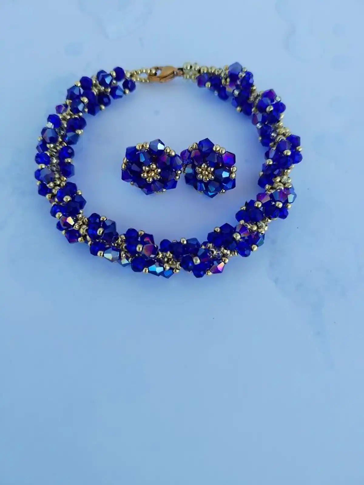 جواهرات شیک با سنگ آبی