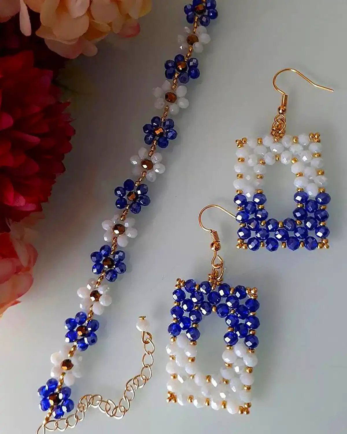 جواهرات شیک با سنگ آبی