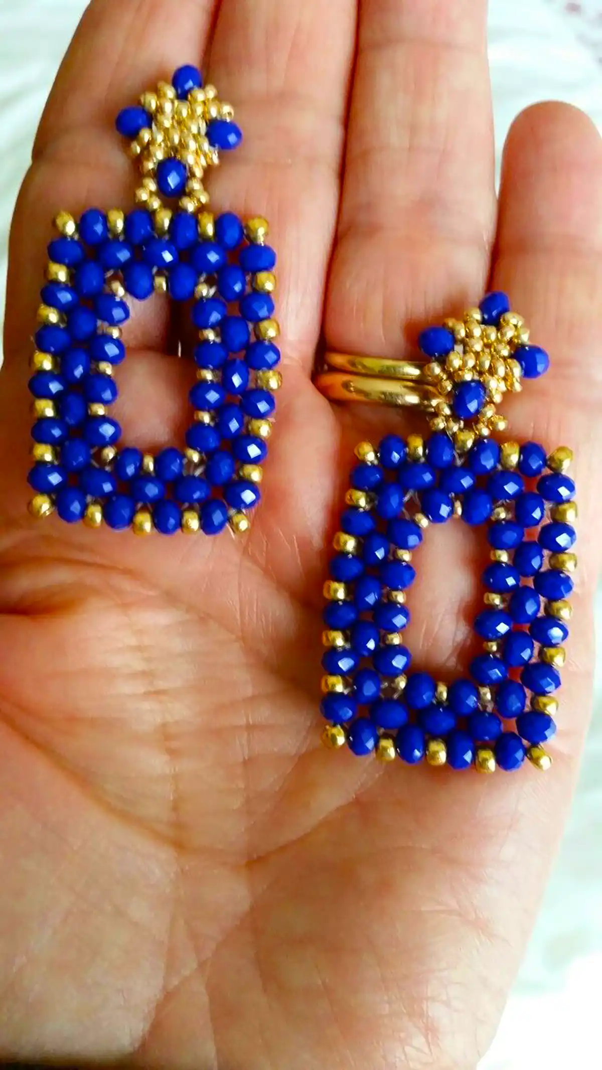 جواهرات شیک با سنگ آبی