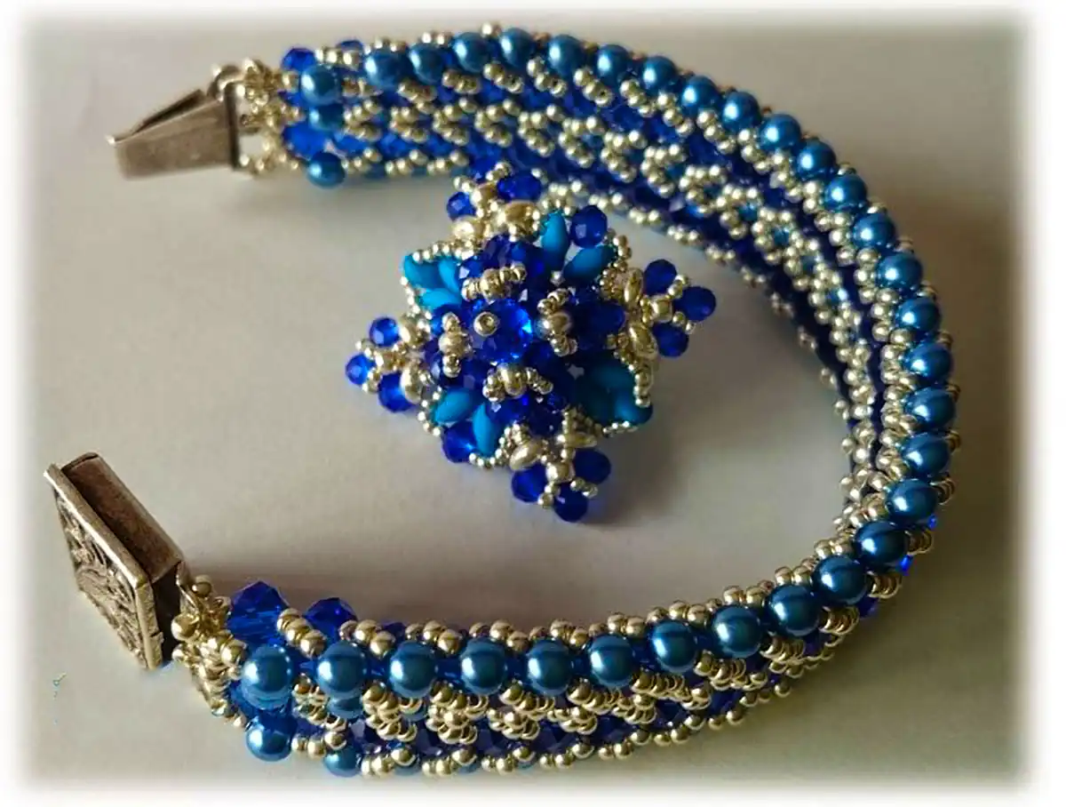 جواهرات شیک با سنگ آبی