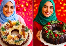 کیک تولد با دیزاین میوه ای