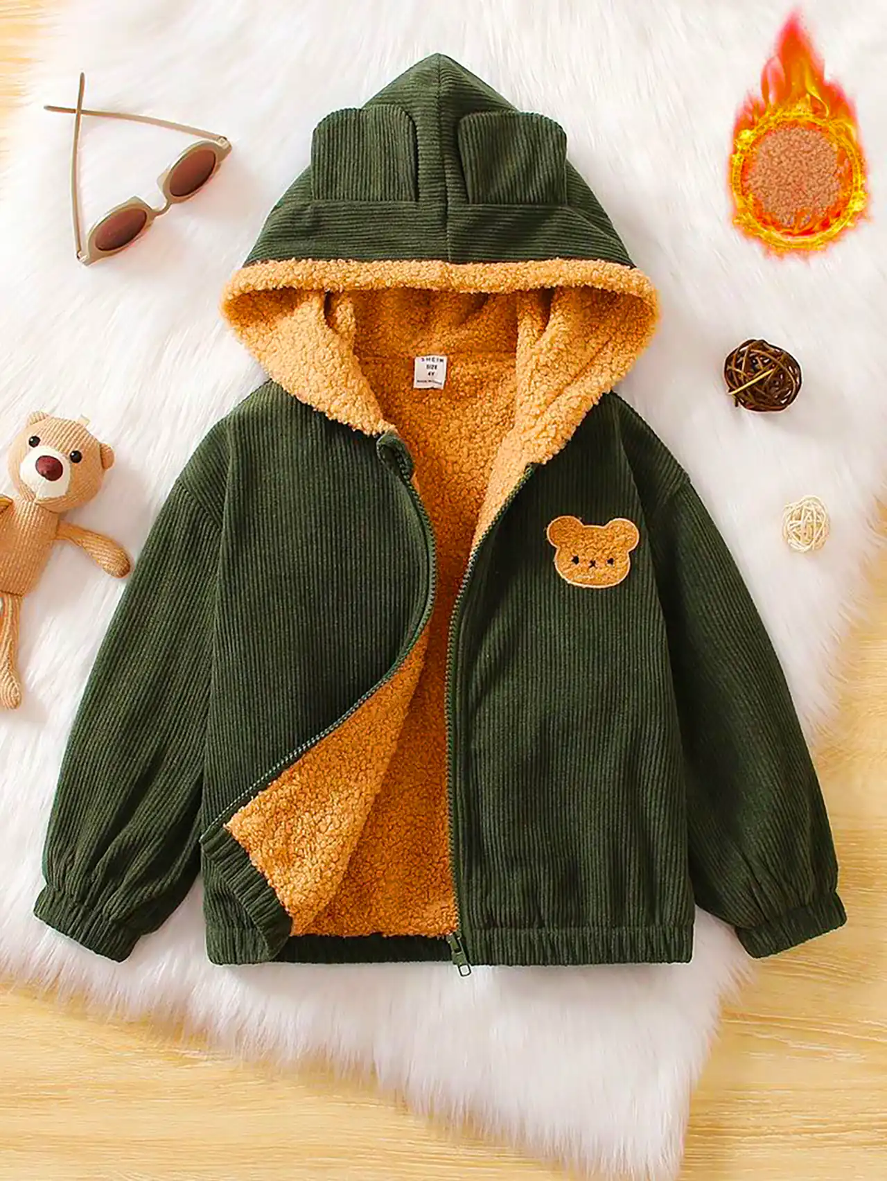 کاپشن داخل ببعی بچگانه