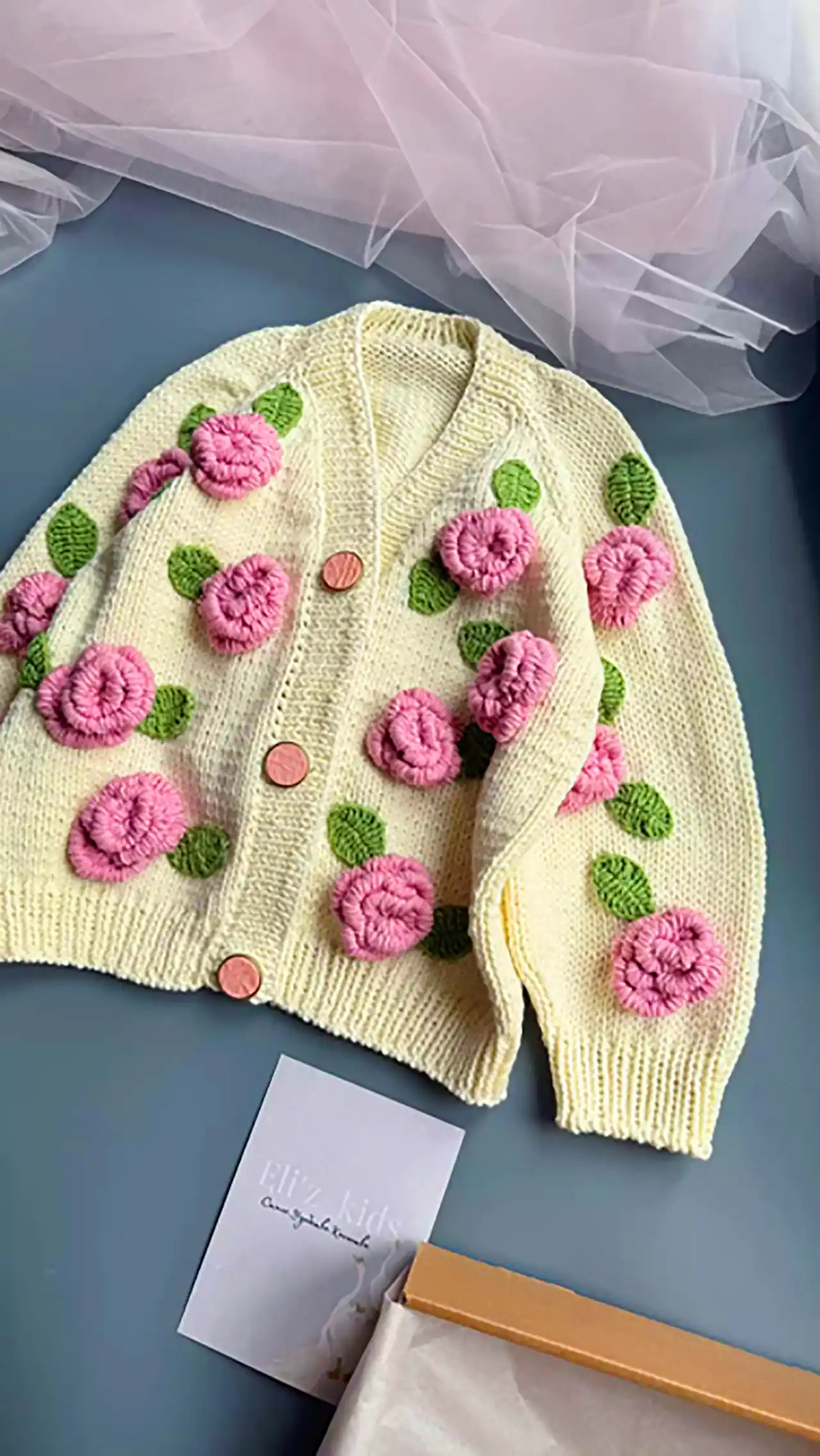 کاردیگان گل برجسته شیک بچگانه